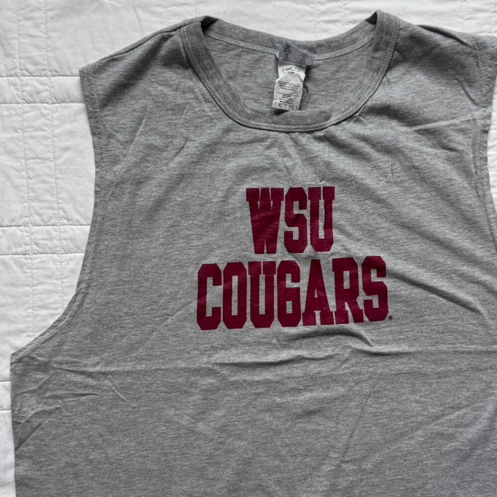 Vintage 90s champion wsu cougs sleeveless muscle  sz‎ XL performance athletic